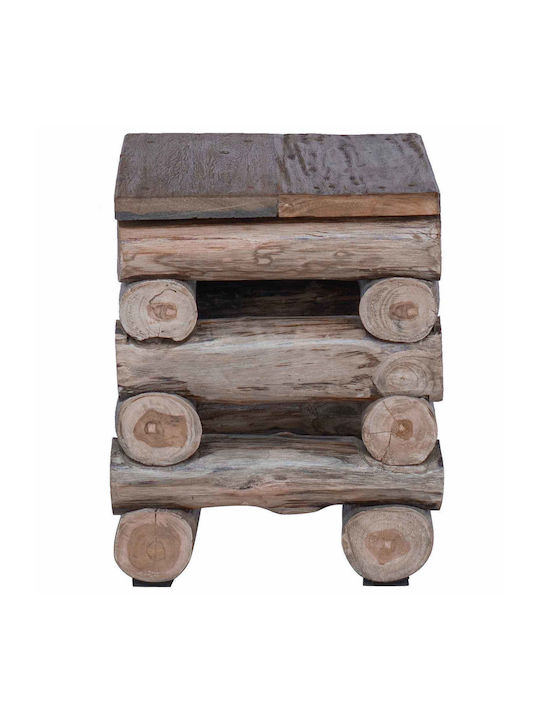 vidaXL Coffee Table from Solid Wood Natural M30xL30xH38cm
