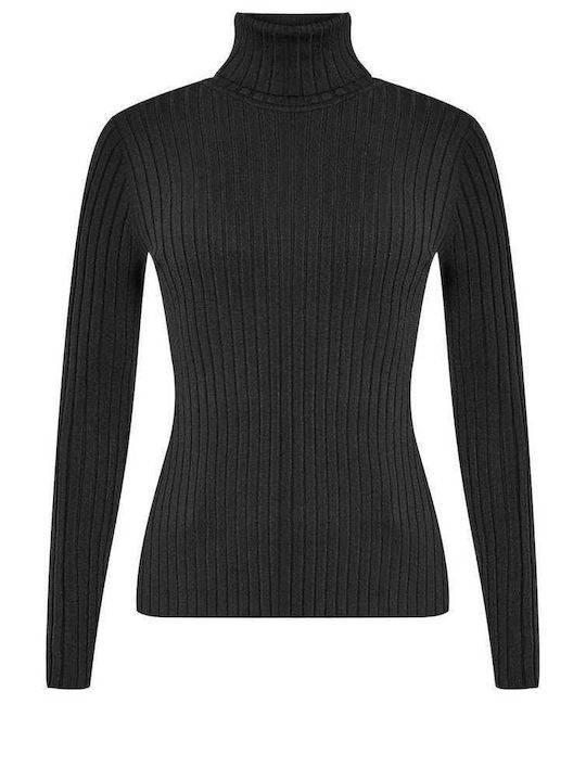 Celestino Γυναικείο Ζιβάγκο Ριπ Slim Fit Μαύρο