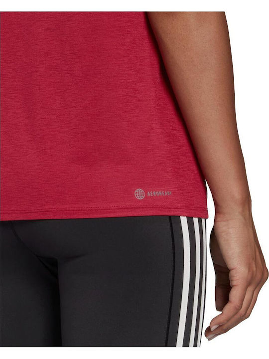 3 Stripes Γυναικείο T-shirt Ριγέ Μπορντό
