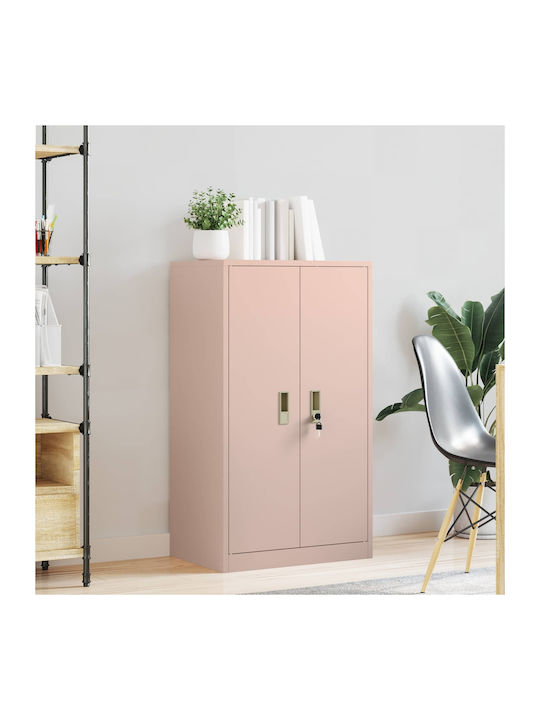 Ντουλάπι Γραφείου Μεταλλικό Ροζ 60x40x90cm
