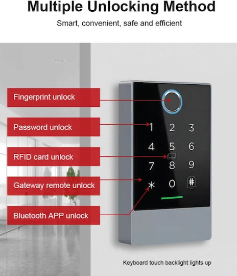 Liliwise FBD-K3-F Security Access-Control Keypad Touch Black 1017