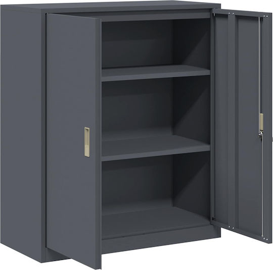 Metal Office Cabinet Anthracite 90x40x105cm