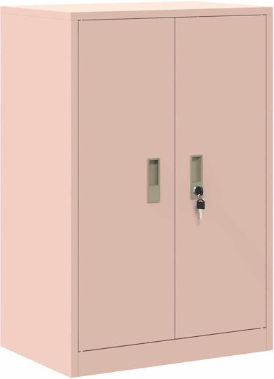 Dulap De Depozitare Pentru Birou Metalic Roz 60x40x90cm