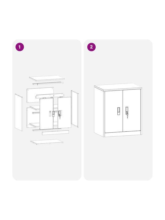 Kabinett Büro Pink 60x40x70cm