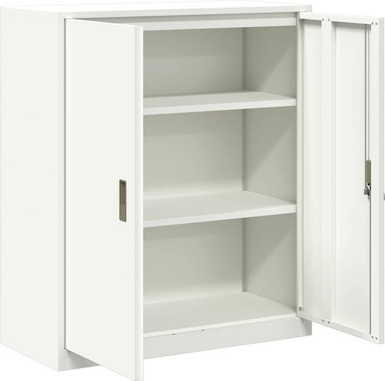 Ντουλάπι Γραφείου Μεταλλικό Λευκό 90x40x105cm