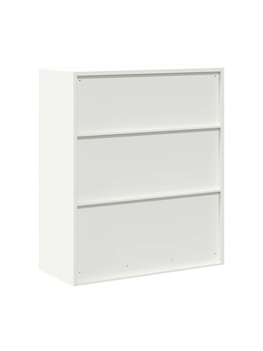 Cabinet de Birou Metalic Alb 90x40x105cm