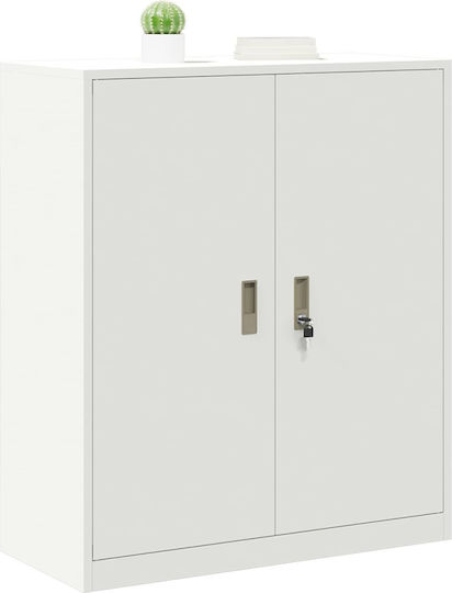 Ντουλάπι Γραφείου Μεταλλικό Λευκό 90x40x105cm