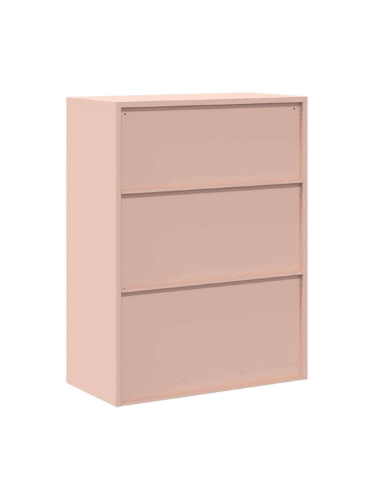 Cabinet de Birou Metalic Pink 80x40x105cm