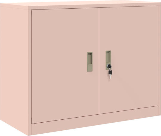 Dulap De Birou Metalic Roz 90x40x70cm