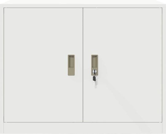 vidaXL Office Metal Cabinet White 90x40x70cm