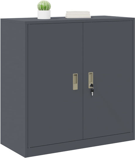 Ντουλάπι Γραφείου Μεταλλικό Ανθρακί 90x40x90cm