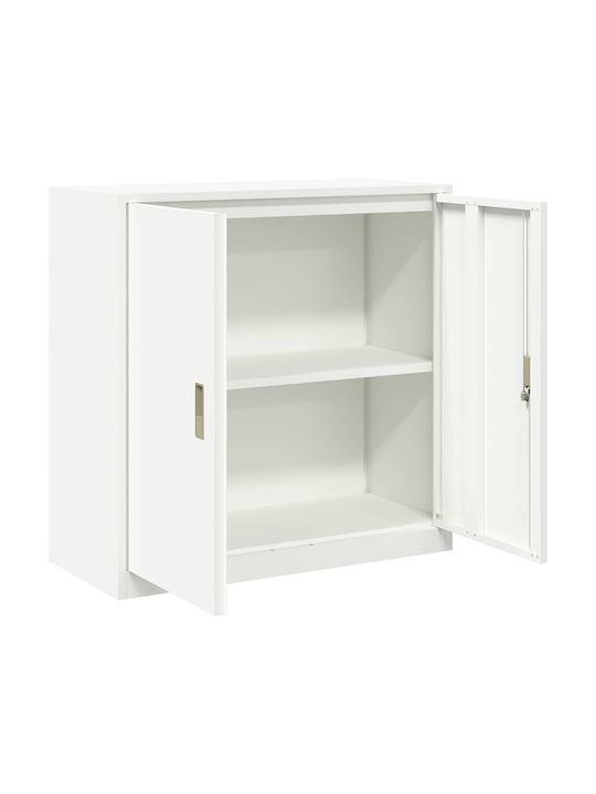 Cabinet de Birou Metalic Alb 90x40x90cm