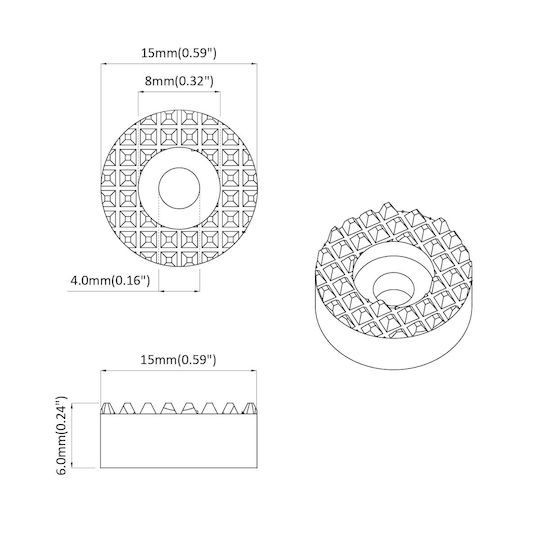 vidaXL Chair Leg Protectors Felt 15x15mm