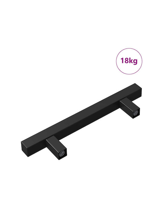 vidaXL Knob Furniture made of Metallic Black 864724 1pcs