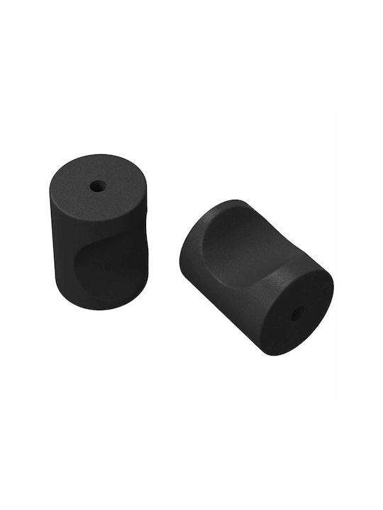 vidaXL Knob Furniture made of Metallic Black 864743 2pcs