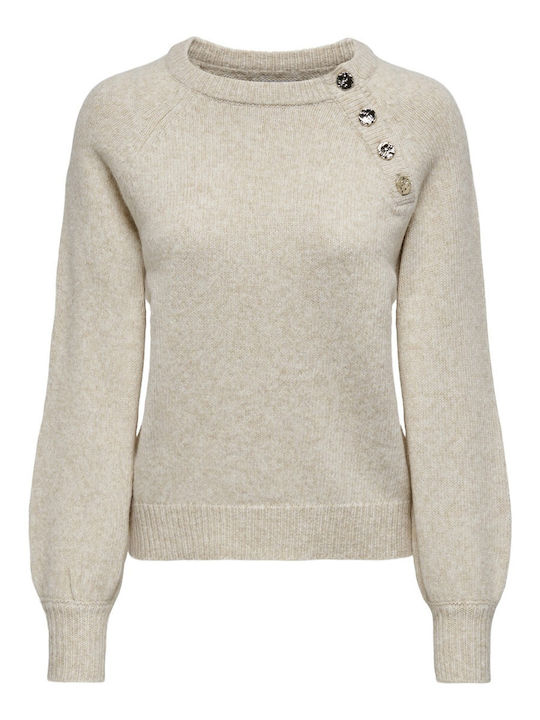 Life Damen Langarm Pullover Beige