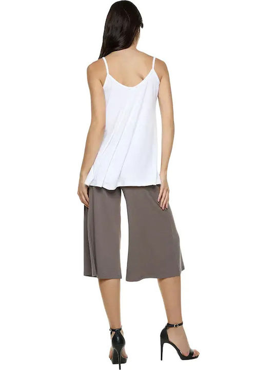 Women's Summer Cotton Sleeveless White Blouse