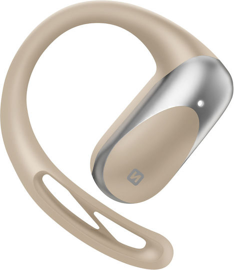 Swissten Ip54-сертифицирани Open Ear Bluetooth Спортни Слушалки Air Conduction Бежови