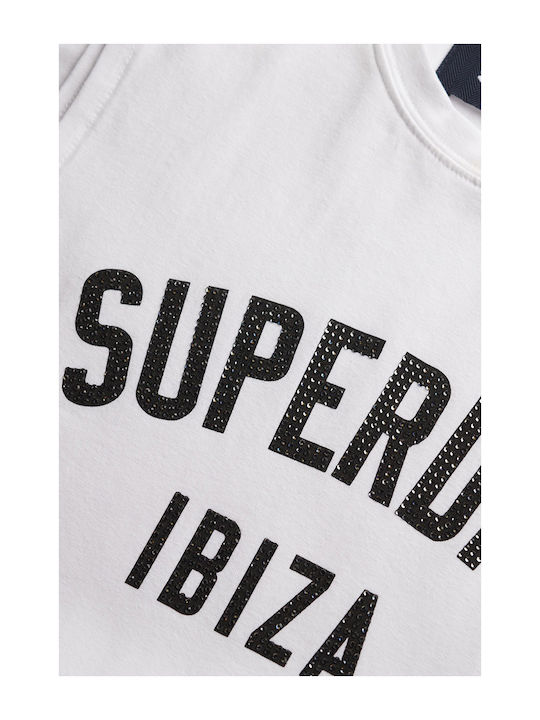 'sport Luxe' Women's Blouse Cotton Sleeveless White