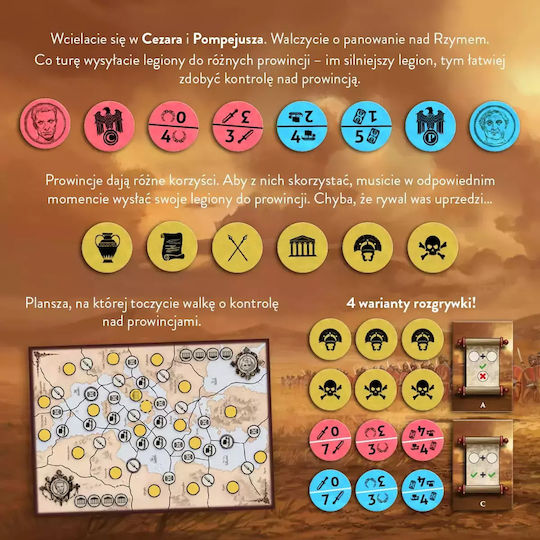 Board Game Caesar for 1-2 Players 14+ Years Old (PL) Nasza Ksiegarnia