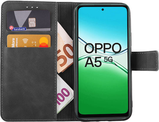 Lime Essential Magnet Buchen Sie Synthetisches Leder Gray (Oppo A5)