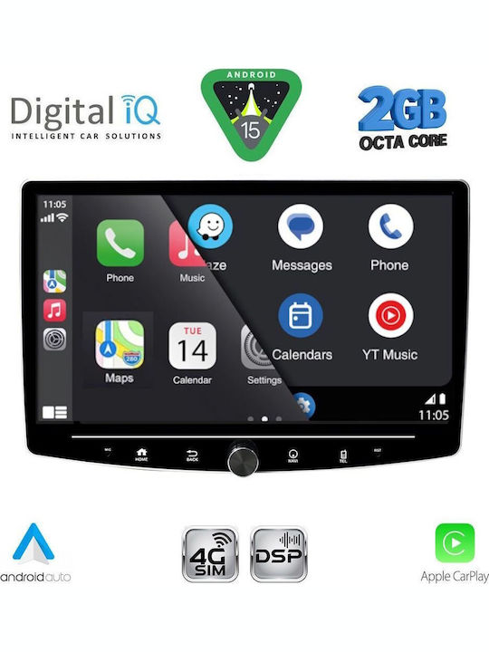 Digital IQ Sistem Audio Auto 1DIN (Bluetooth/USB)
