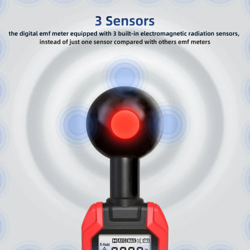 Bside K7 3 in 1 Digital Electromagnetic Radiation & Temperature Meter - Professional Digital EMF Electromagnetic Meter