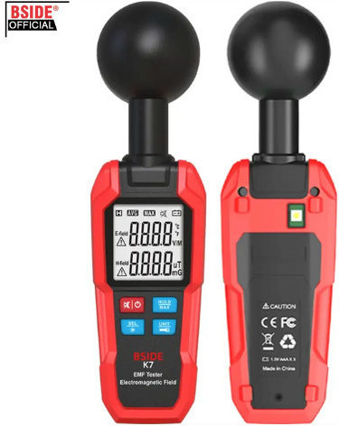 Bside K7 3 in 1 Digital Electromagnetic Radiation & Temperature Meter - Professional Digital EMF Electromagnetic Meter