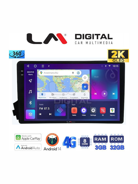 LM Digital Auto-Audiosystem für Ssangyong Actyon / Kyron 2006>2015 (Bluetooth/USB/WiFi/GPS/Apple-Carplay/Android-Auto)