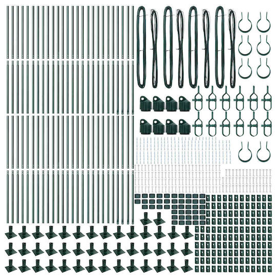 vidaXL Garden Fencing Material 52pcs Green