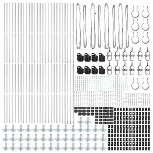 vidaXL Draht für Gartenzaun aus Stahl 3.2x3.2cm 52Stück Silver