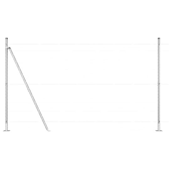 vidaXL Garden Fencing Material 26pcs Silver