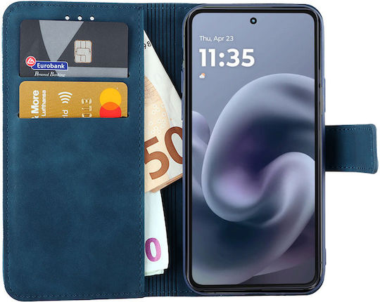 Lime Book Synthetic Leather Blue (Moto G86)