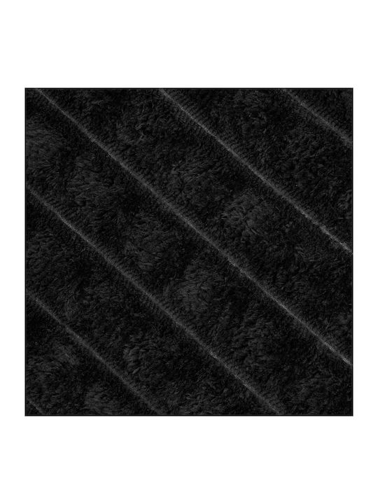 vidaXL Fleece Armchair Throw 240x220cm Black