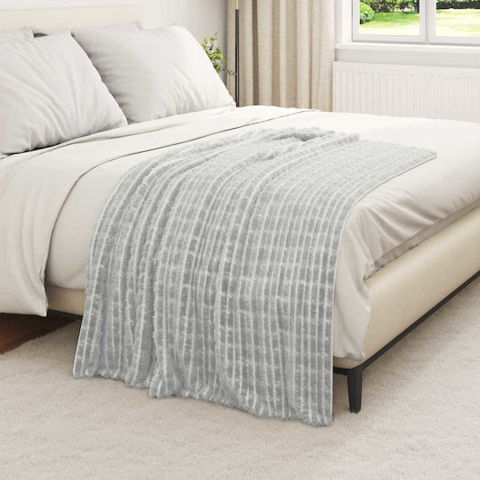 vidaXL Ριχτάρι Πολυθρόνας Fleece 150x130εκ. Γκρι