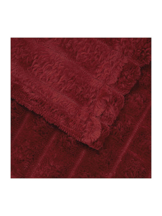 vidaXL Ριχτάρι Πολυθρόνας Fleece 240x220εκ. Βεραμάν Κόκκινο