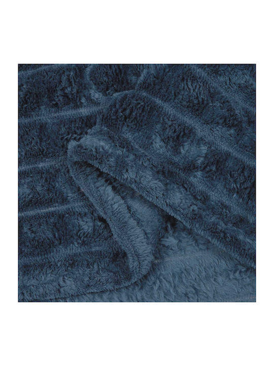 vidaXL vidaXL Armchair Throw Fleece 150x130cm Dark Blue