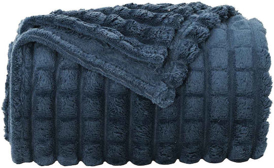 vidaXL Decken & Couchdecken Sesselüberwurf Fleece 150x130cm Dunkelblau