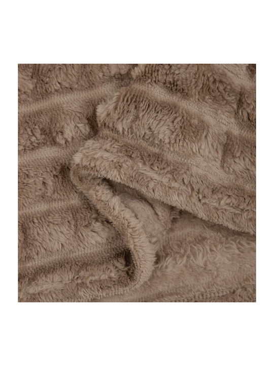 vidaXL Ριχτάρι Πολυθρόνας Fleece 240x220εκ. Καμηλοπάρδαλη