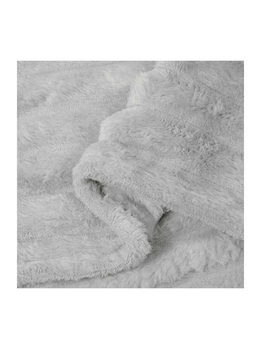 vidaXL Ριχτάρι Πολυθρόνας Fleece 150x130εκ. Γκρι