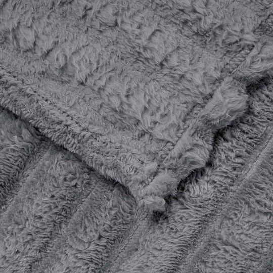 vidaXL Decken & Couchdecken Zweisitzer-Sofa Überwurf Fleece 270x240cm Dunkelgrau