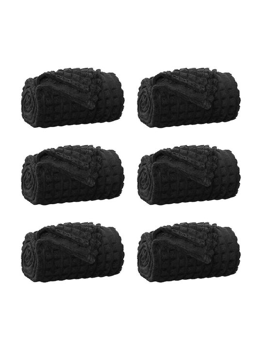 vidaXL Ριχτάρι Πολυθρόνας Fleece 150x130εκ. Μαύρο