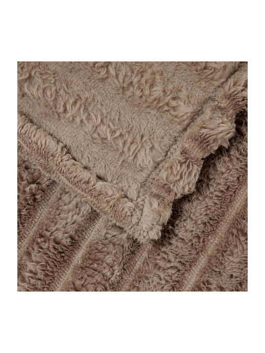 vidaXL Ριχτάρι Διθέσιου Καναπέ Fleece 270x240εκ. Καμηλοπάρδαλη