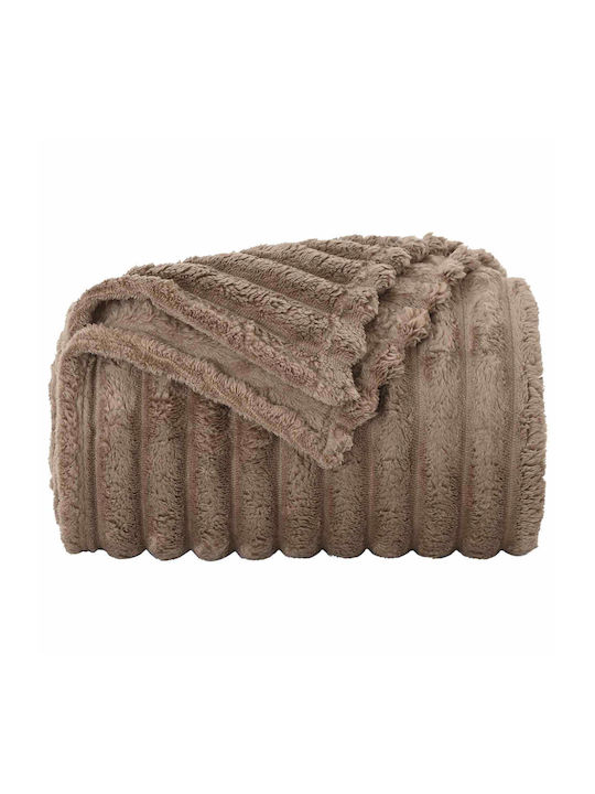 vidaXL Ριχτάρι Διθέσιου Καναπέ Fleece 270x240εκ. Καμηλοπάρδαλη