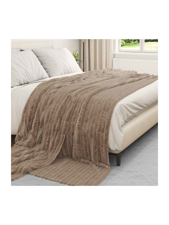 vidaXL Ριχτάρι Διθέσιου Καναπέ Fleece 270x240εκ. Καμηλοπάρδαλη