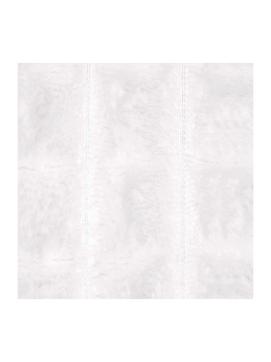 vidaXL Ριχτάρι Διθέσιου Καναπέ Fleece 270x240εκ. Λευκό
