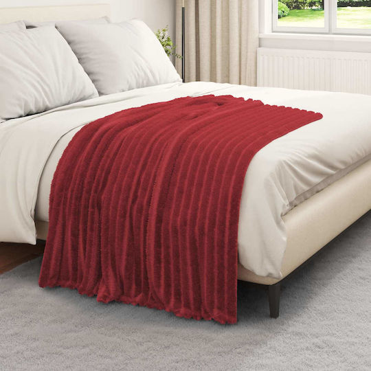 vidaXL Armchair Throw Fleece 150x130cm Turquoise Red