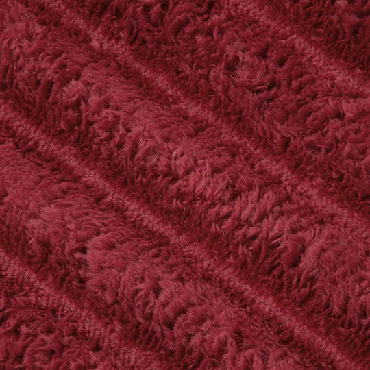 vidaXL Ριχτάρι Πολυθρόνας Fleece 200x150εκ. Βεραμάν Κόκκινο