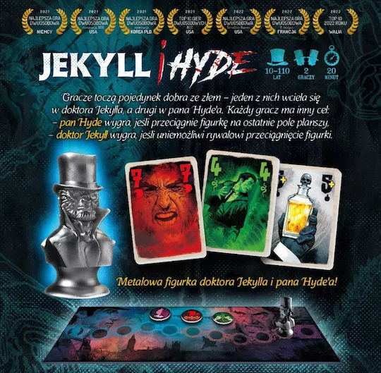 Board Game Jekyll and Hyde for 2 Players 10+ Years Old (PL) Nasza Ksiegarnia