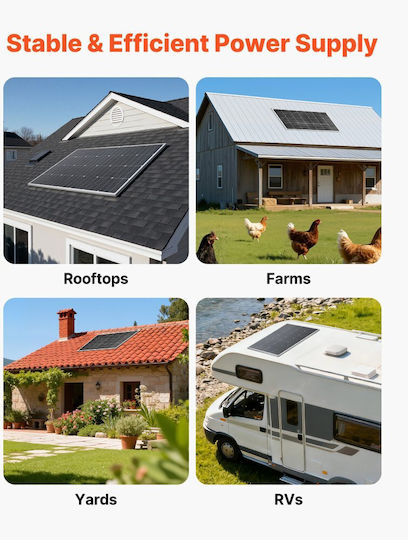 Vevor GDSTYNB4100W5X4AJ001V2 Monocrystalline Solar Panel 100W 895x580x30mm (4 pieces)